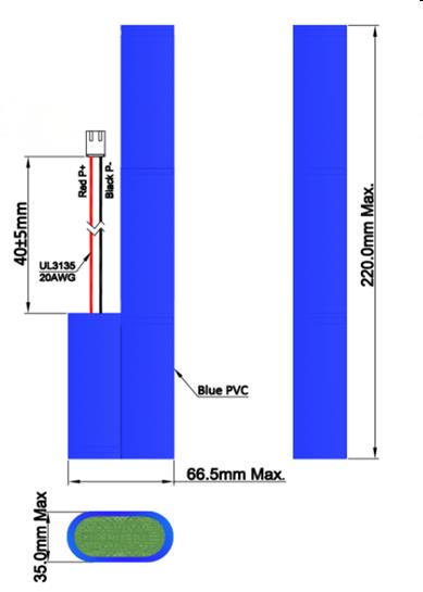 Noodverlichting Pack LIFEPO4 33710 12.8V 6000mAh  3T1