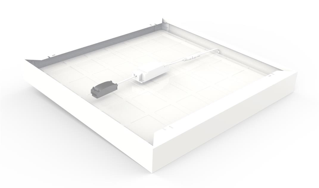 LED Paneel opbouw Essence G2 60x60cm  34W 4000K 4250lm UGR<19 + Pragma Driver