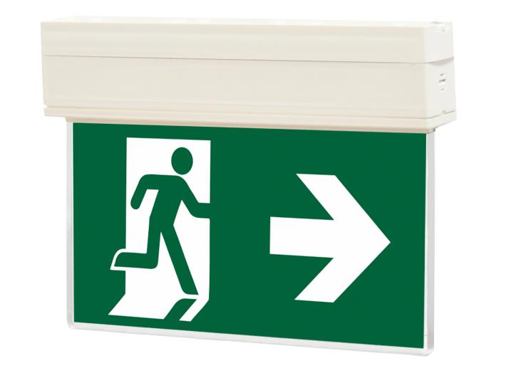 LED Noodverlichting KLD-22/ST/LF +10 jarige batterij + inbouwframe A-2520/PL/ST