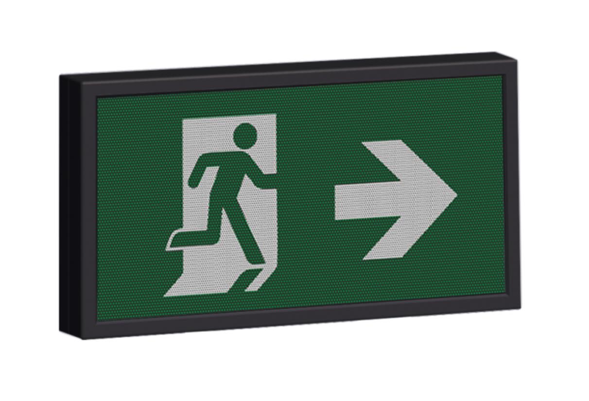 Dynamische Noodverlichting DN-1000/C  12W AT zwart met potentiaal contact sturing